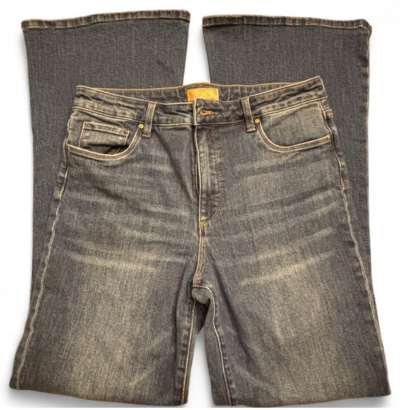 KUT from the Kloth Ana High Rise Fab Ab Flare Jeans Women’s 12 Dark Wash - Picture 1 of 8